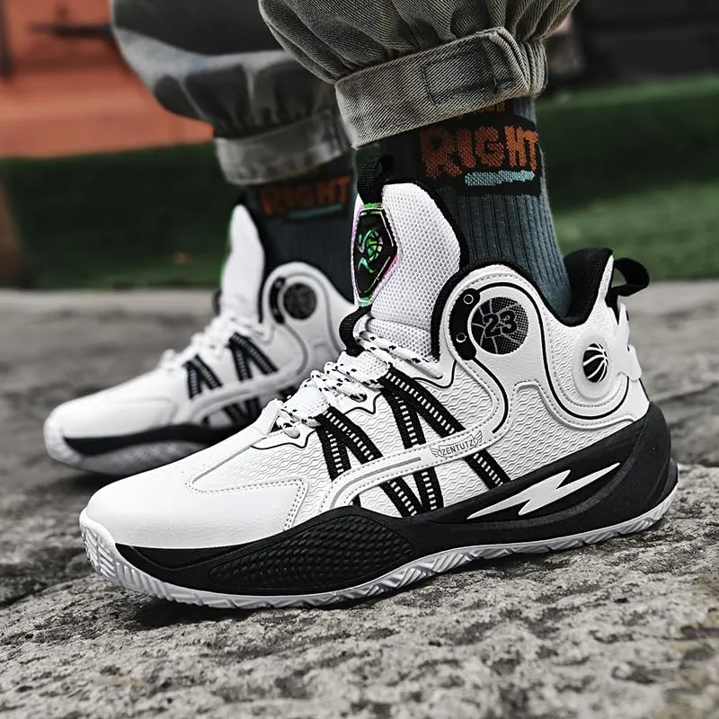High Top Men Basketball Shoes Lightweight Breathable Outdoor Sports Shoes Fashion Non Slip Wear-Resistant Cushioning Training Sneakers