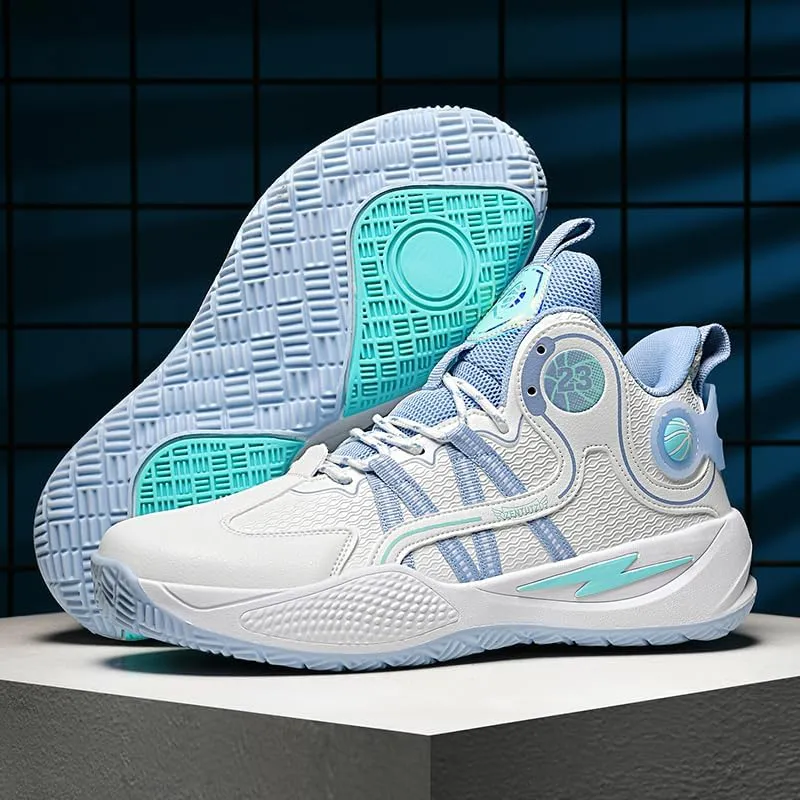 High Top Men Basketball Shoes Lightweight Breathable Outdoor Sports Shoes Fashion Non Slip Wear-Resistant Cushioning Training Sneakers
