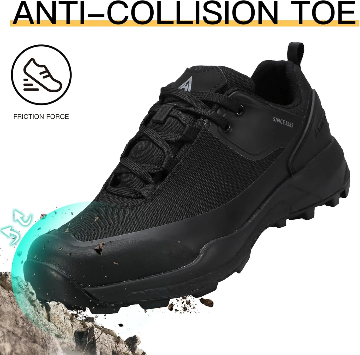 HUMTTO Men's All-Terrain Waterproof Hiking Shoes Lightweight Breathable Trekking Anti Slip Outdoor Trails Shoes