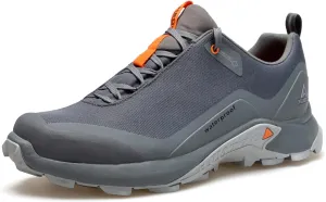 HUMTTO Men's All-Terrain Waterproof Hiking Shoes Lightweight Breathable Trekking Trails Shoes Anti Slip Outdoor Shoes 8.5 Grey