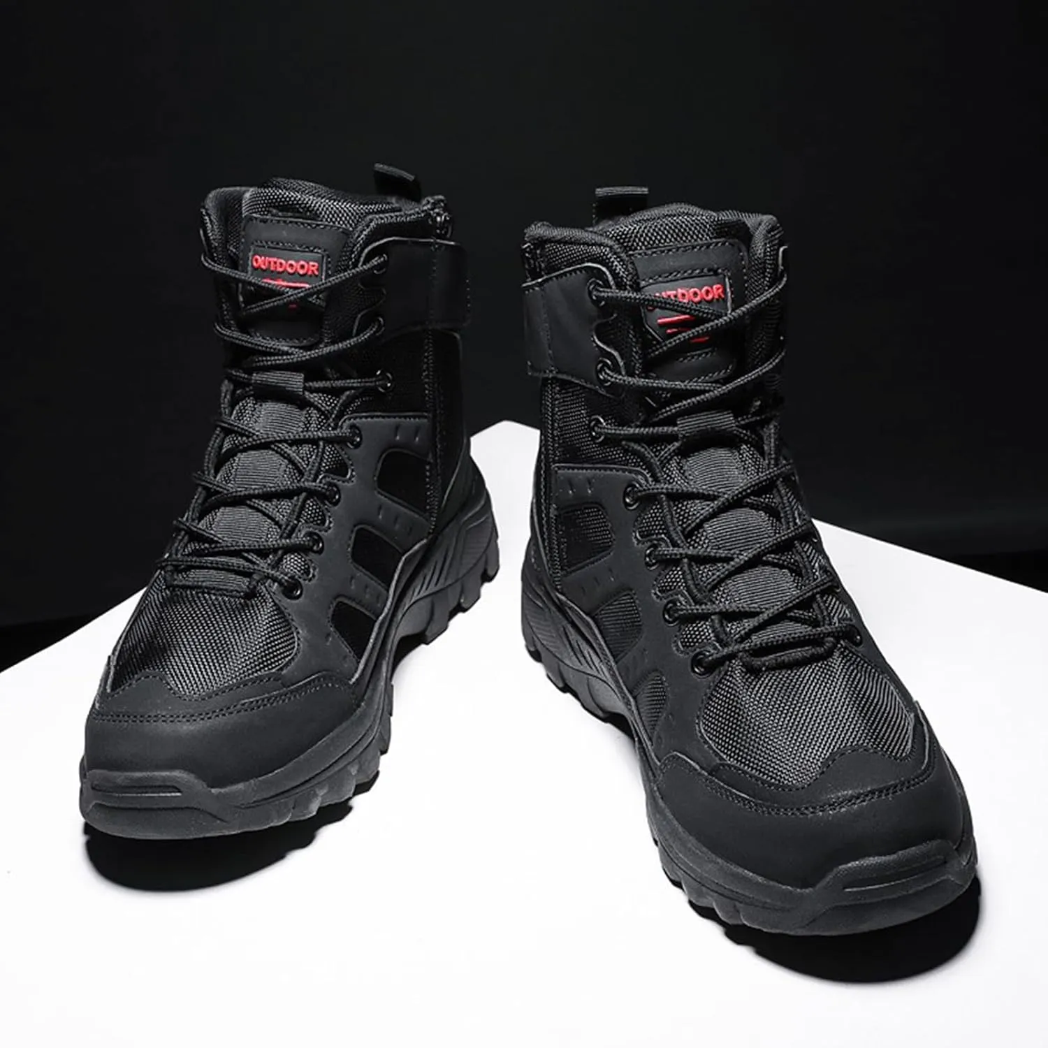 Kervaky Men's tactical boots, men's military boots, combat boots, breathable field boots, hiking boots, combat military boots