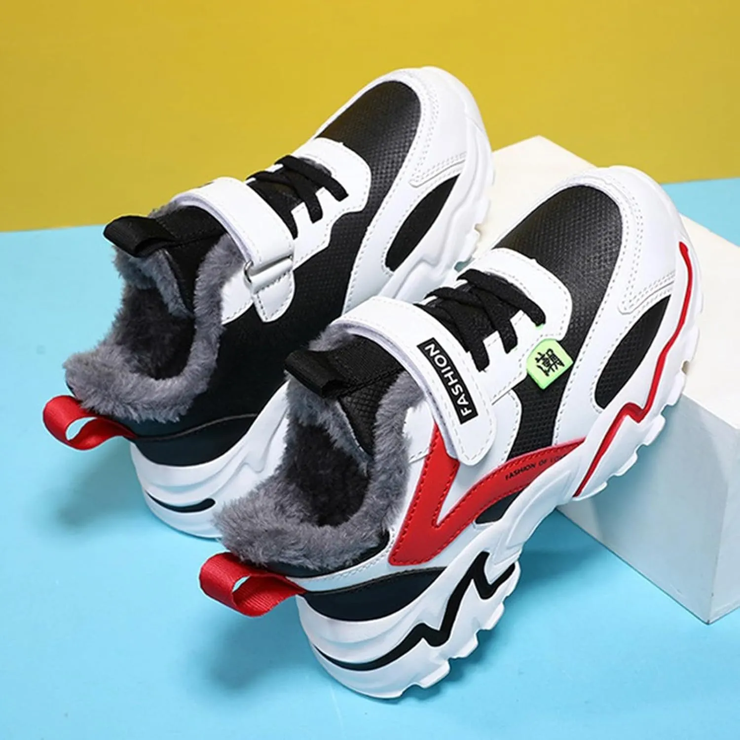 Kids Boys Sneakers Lightweight Athletic Walking/Running Tennis Shoes Adjustable Comfortable Kid Shoes for Girls Size 3