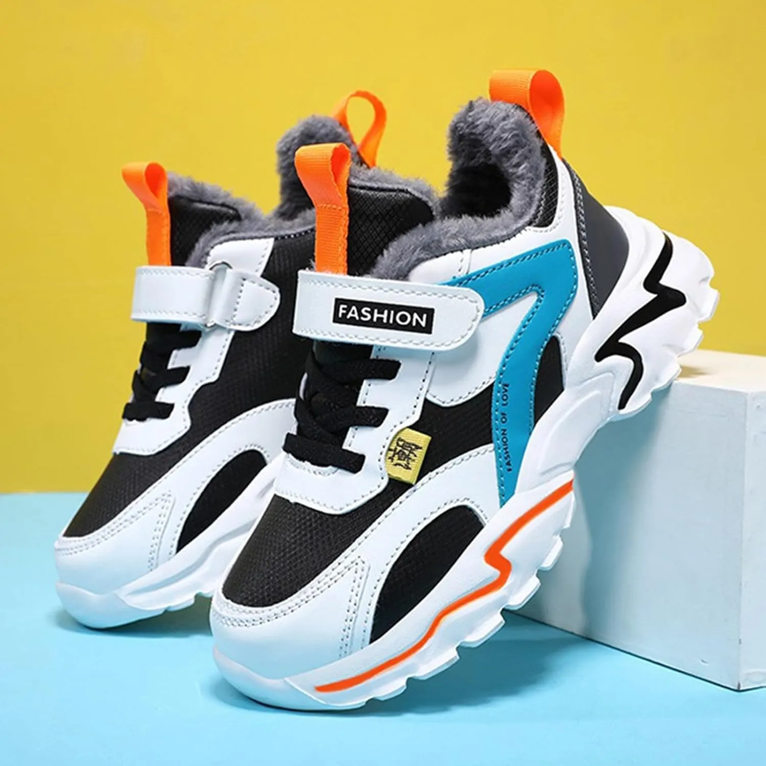 Kids Boys Sneakers Lightweight Athletic Walking/Running Tennis Shoes Adjustable Comfortable Kid Shoes for Girls Size 3
