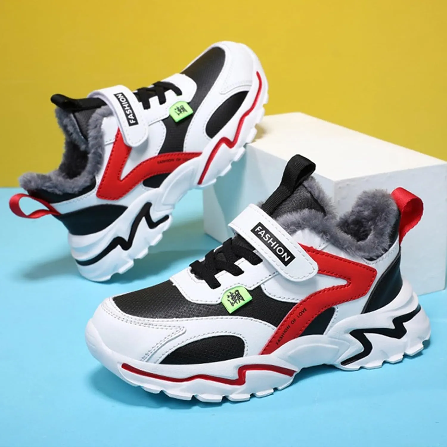 Kids Boys Sneakers Lightweight Athletic Walking/Running Tennis Shoes Adjustable Comfortable Kid Shoes for Girls Size 3
