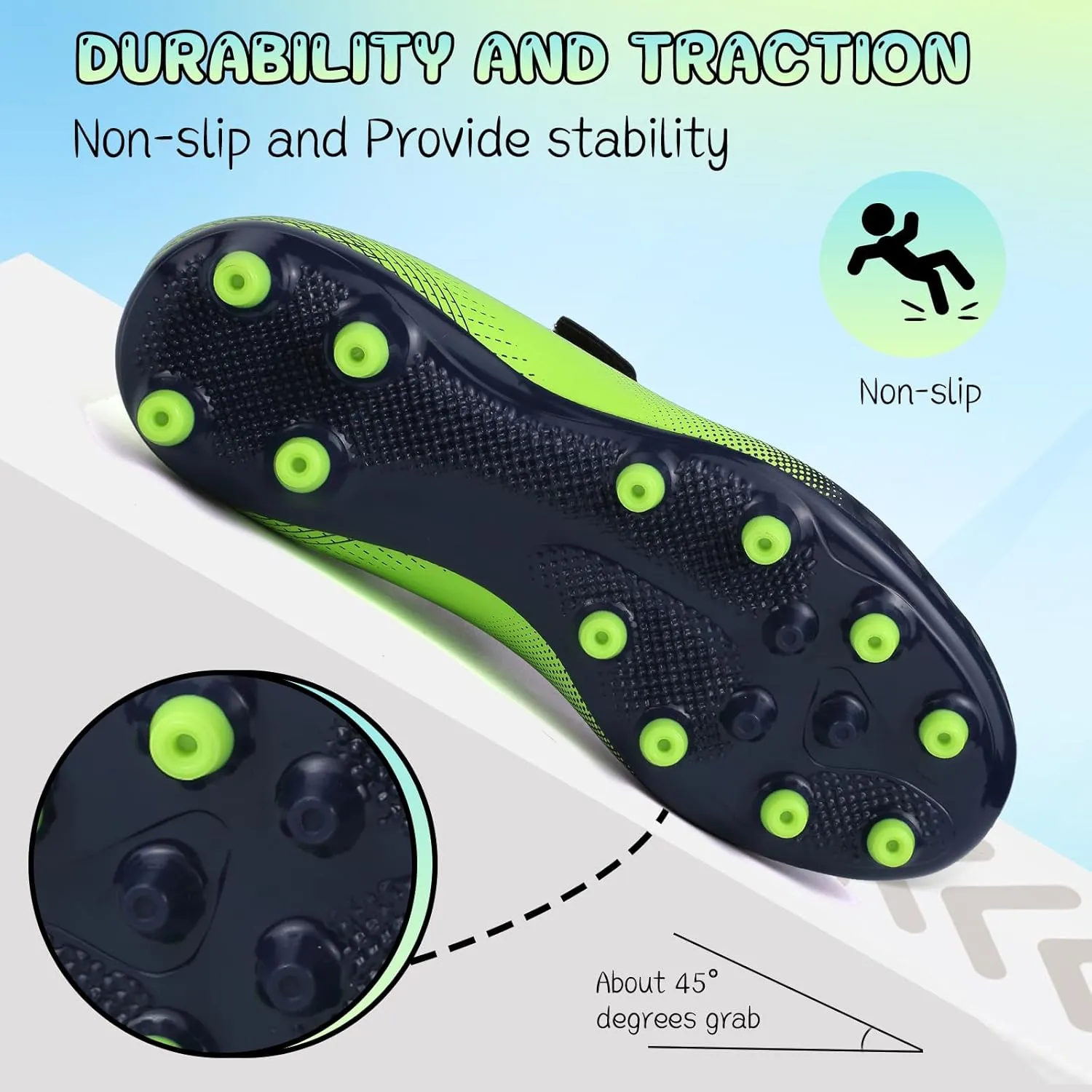 Kids Soccer Cleats Boys Girls Football Cleats Outdoor Indoor Soccer Shoes AG TF