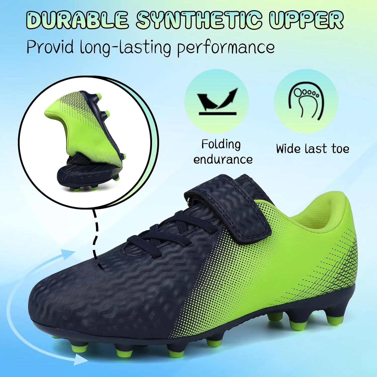 Kids Soccer Cleats Boys Girls Football Cleats Outdoor Indoor Soccer Shoes AG TF
