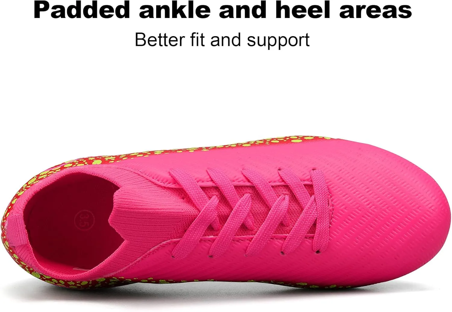 Kids Soccer Cleats for Boys and Girls Youth Mid-top Football Shoes Outdoor Athletic Turf Soccer Shoes