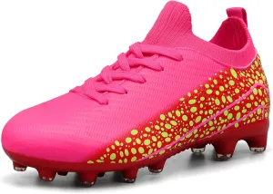 Kids Soccer Cleats for Boys and Girls Youth Mid-top Football Shoes Outdoor Athletic Turf Soccer Shoes
