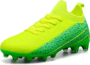 Kids Soccer Cleats for Boys and Girls Youth Mid-top Football Shoes Outdoor Athletic Turf Soccer Shoes