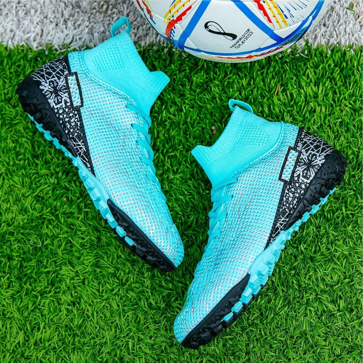 Kids Turf Soccer Shoes Boys Girls Youth Indoor Outdoor Soccer Cleats Football Shoes (Toddler/Little Kid/Big Kid)