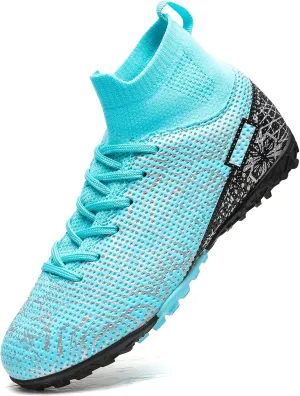 Kids Turf Soccer Shoes Boys Girls Youth Indoor Outdoor Soccer Cleats Football Shoes (Toddler/Little Kid/Big Kid)