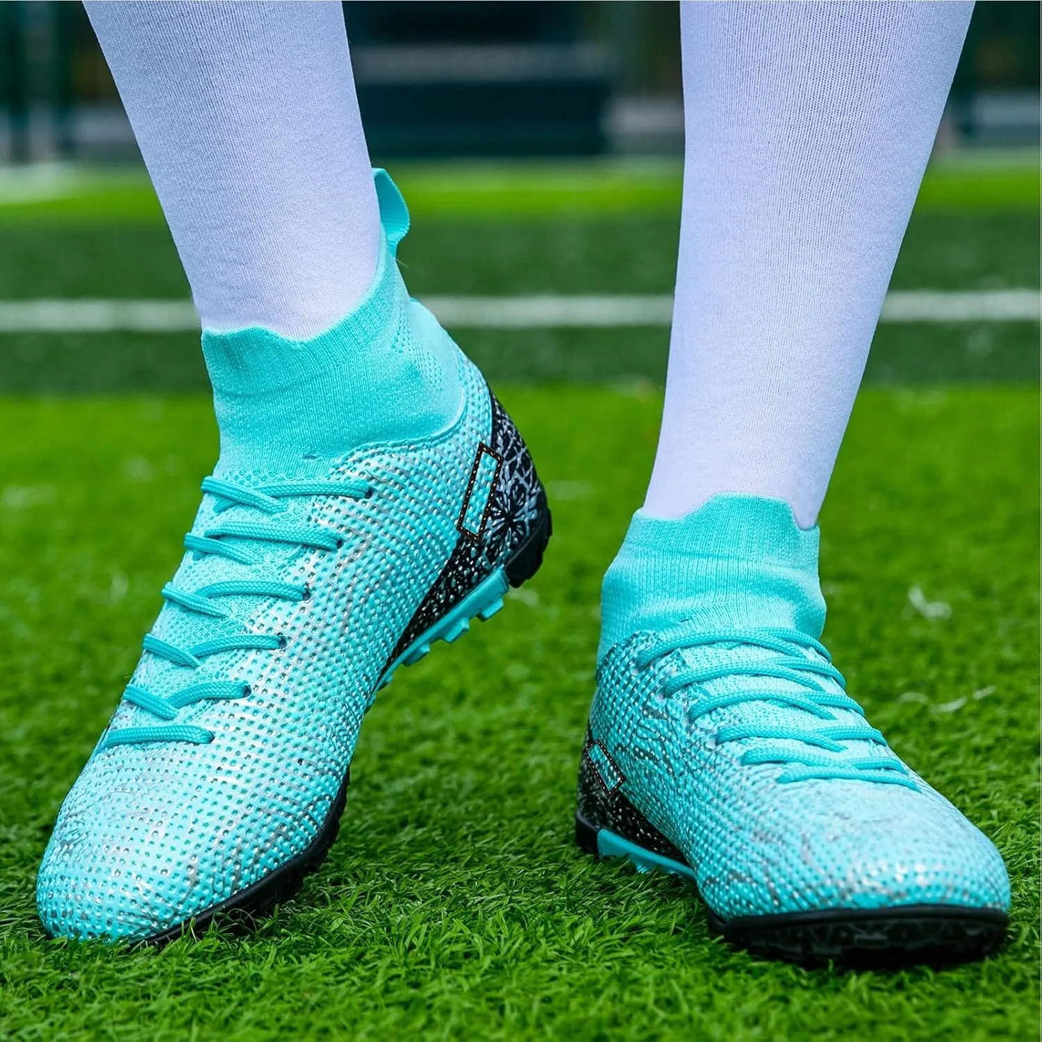 Kids Turf Soccer Shoes Boys Girls Youth Indoor Outdoor Soccer Cleats Football Shoes (Toddler/Little Kid/Big Kid)