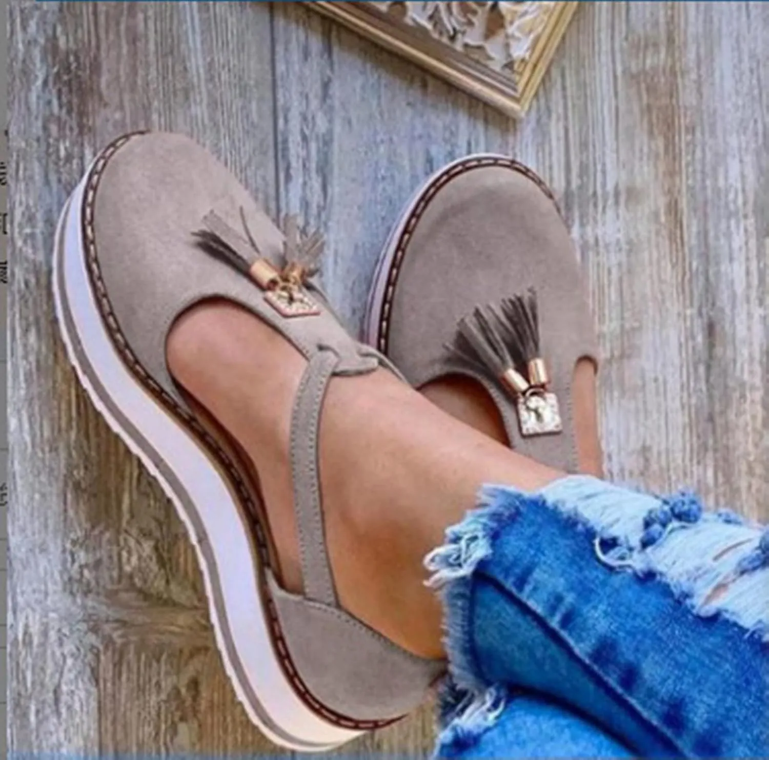 Ladmiple Shoes For Women Flats Comfortable Dressy Summer Women's Canvas Shoes Low Cut Slip On Sneaker Casual Walking Shoes Dressy Summer Comfortable Fashion Platform Flats Loafers