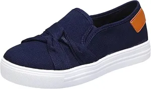 Ladmiple Shoes For Women Sneakers Trendy Slip On Loafers Canvas Shoes Fashion Dressy Casual Summer Flats Walking Sneaker
