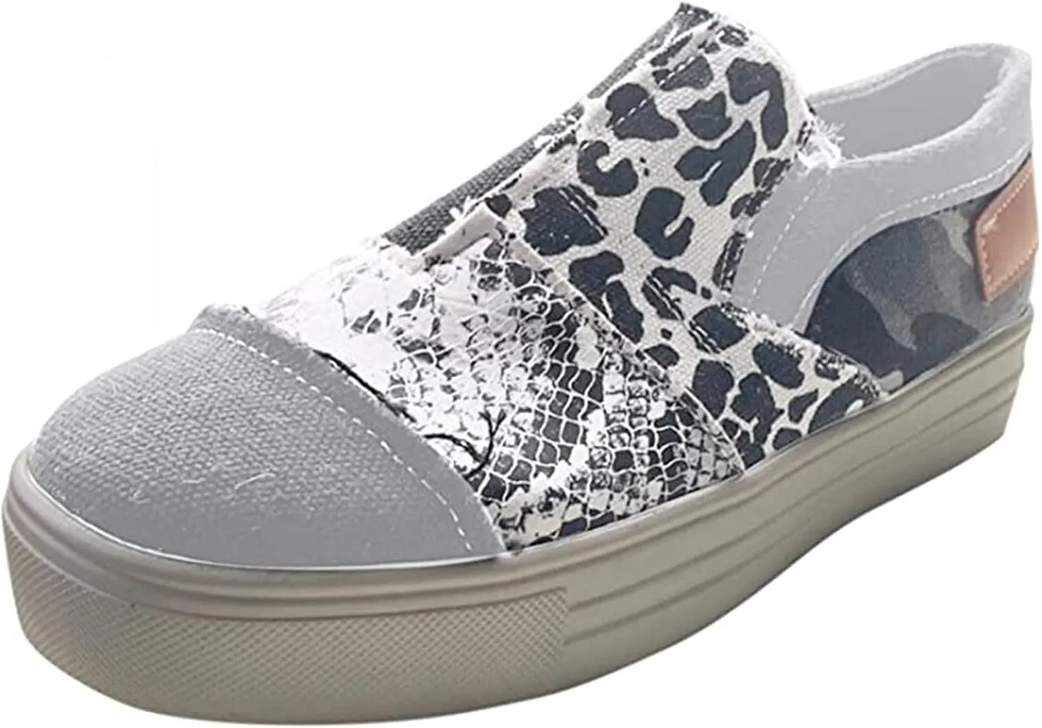 Ladmiple Shoes For Women Sneakers Trendy Slip On Loafers Canvas Shoes Fashion Dressy Casual Summer Flats Walking Sneaker