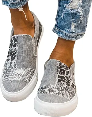 Ladmiple Shoes For Women Sneakers Trendy Slip On Loafers Canvas Shoes Fashion Dressy Casual Summer Flats Walking Sneaker
