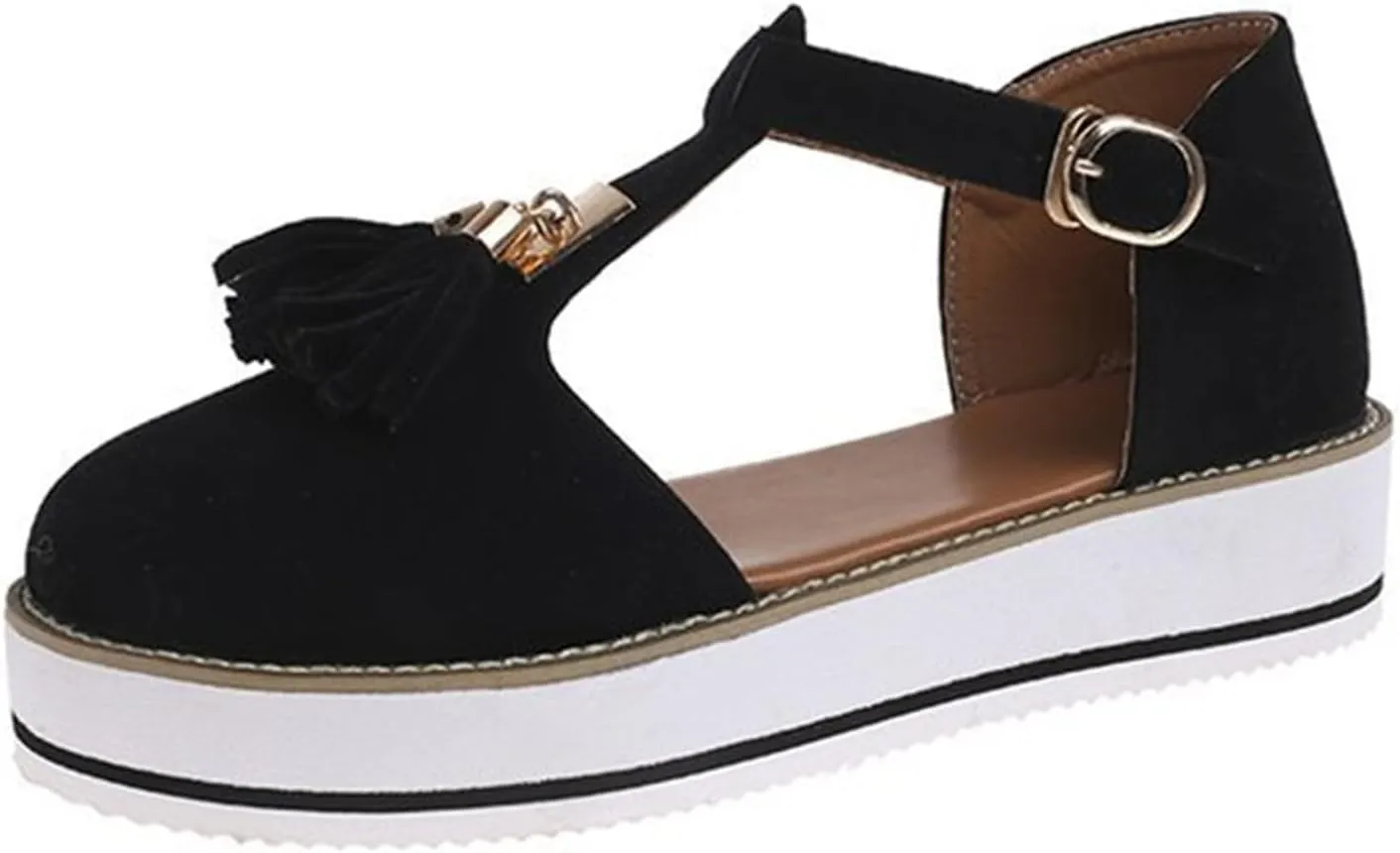 Ladmiple Slip On Shoes Women Wide Width Brown Women's Canvas Shoes Low Cut Slip On Sneaker Casual Walking Shoes Dressy Summer Comfortable Fashion Platform Flats Loafers