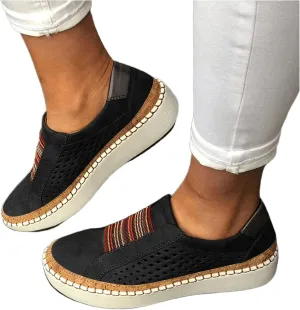 Ladmiple Sneakers For Women Slip On Wide Width Low Cut Casual Walking Canvas Shoes Dressy Summer Fashion Flats Loafers