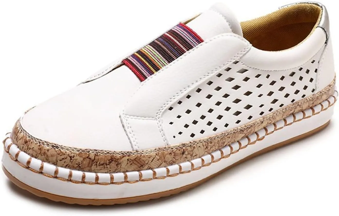 Ladmiple Sneakers For Women Trendy 2024 Canvas Shoes Casual Slip On Fashion Comfortable Walking Dressy Summer Flats Loafers
