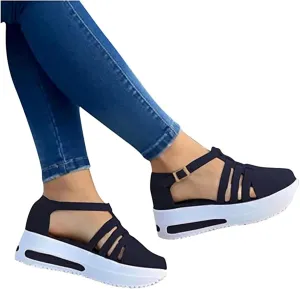 Lausiuoe Shoes For Women Flats Comfortable Navy Blue Women's Canvas Shoes Low Cut Sneaker Casual Walking Shoes Classic Fall Fashion Lightweight Soft Comfort Breathable Slip On Flat Loafers