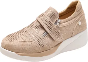 Lausiuoe Women's Fashion Sneakers Orange Women's Canvas Shoes Low Cut Sneaker Casual Walking Shoes Classic Fall Fashion Lightweight Soft Comfort Breathable Slip On Flat Loafers