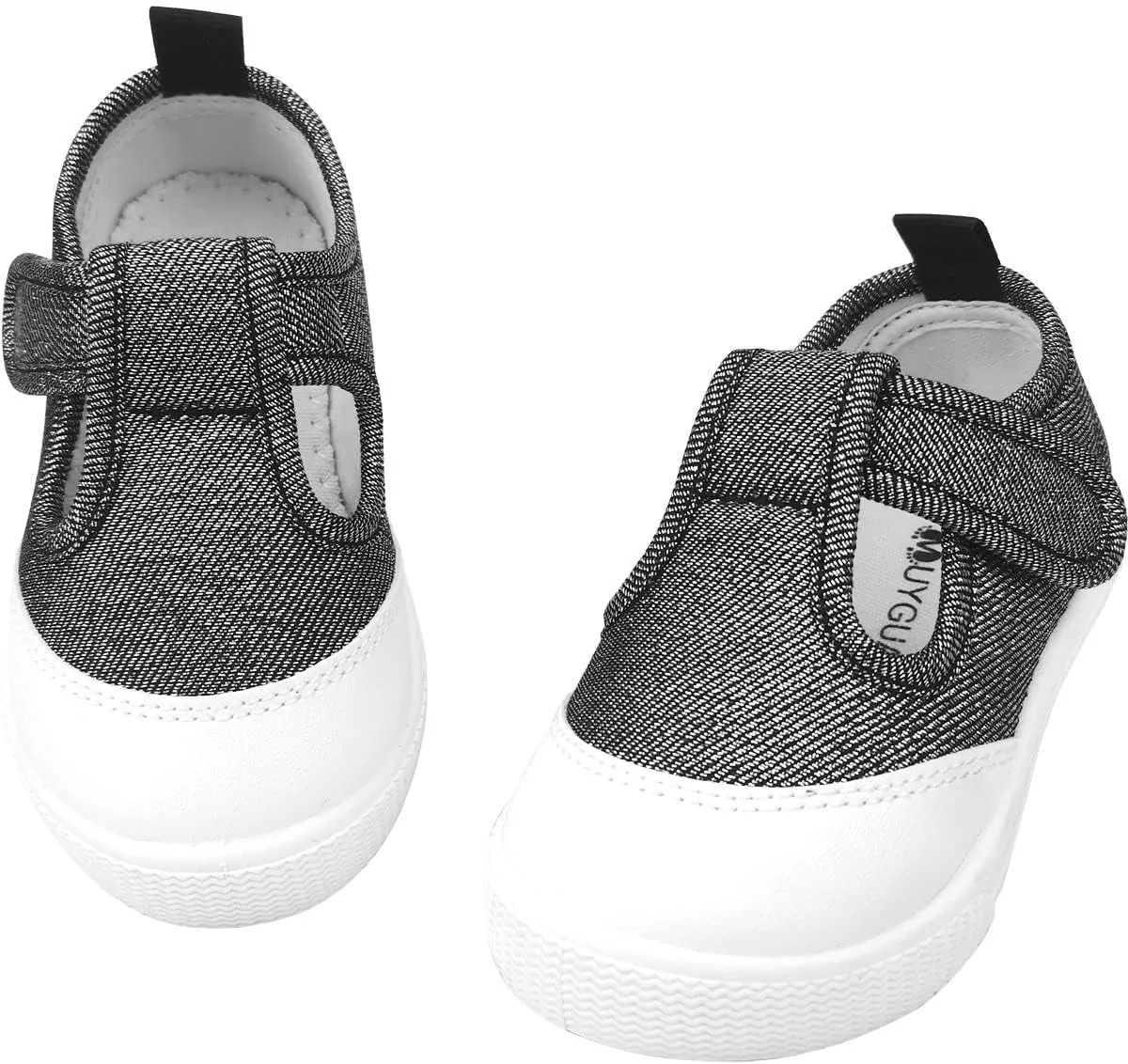 LAWBUCE Toddler Girls T-Strap Sneakers Kids Mary Jane Canvas Shoes