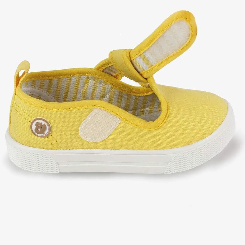 LAWBUCE Toddler Girls T-Strap Sneakers Kids Mary Jane Canvas Shoes