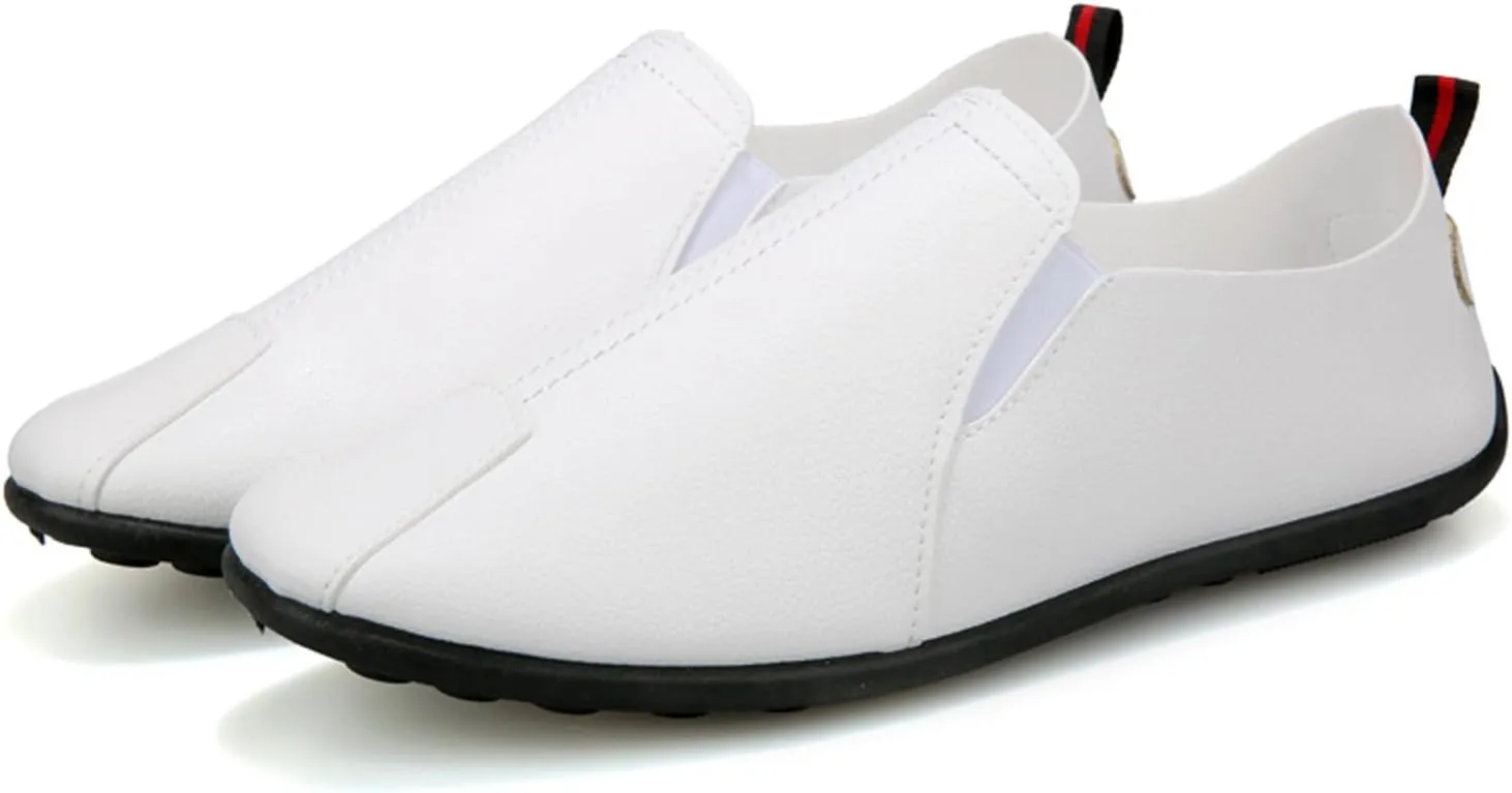 Leisure Men's Four Seasons Non Slip Flat Round Toe Breathable Slip On Lazy Leisure Shoes Mens Casual Shoes Running