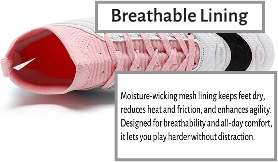 Maylrvjv Men's Soccer Cleats Football Shoes Comfortable Indoor and Outdoor Training Sports Sneakers