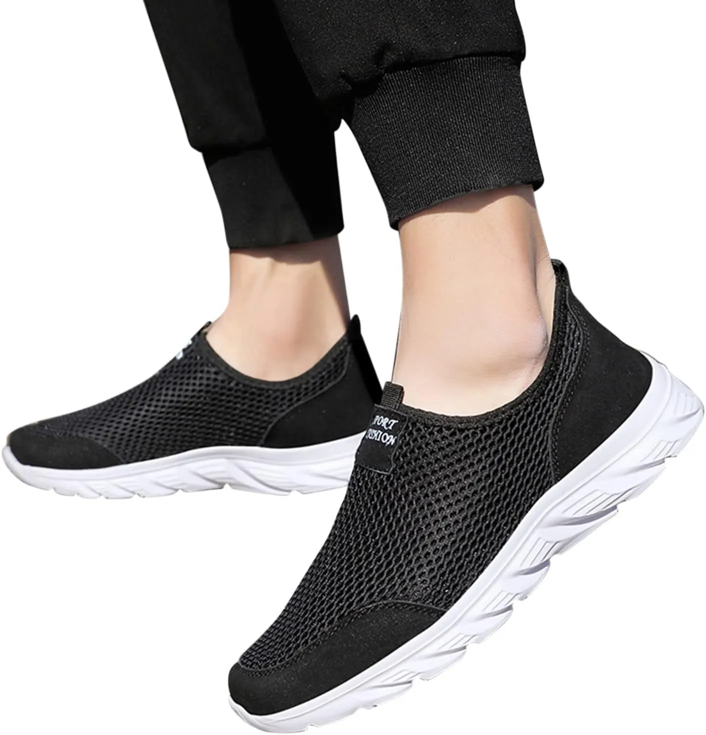 Men Shoes Summer Lightweight Breathable Casual Single Mesh Casual Running Shoes Sneaker Men Leather