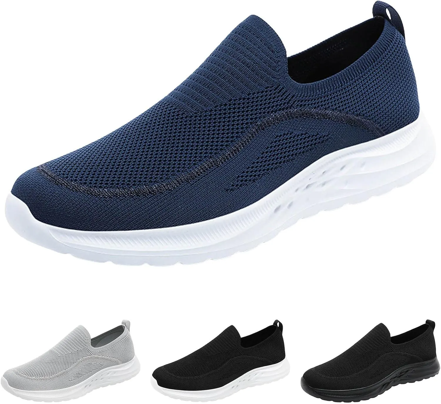 Men Sports Shoes Fashionable New Pattern Simple Solid Color Lightweight Flat Bottom Comfortable Slip On Sneaker Mens