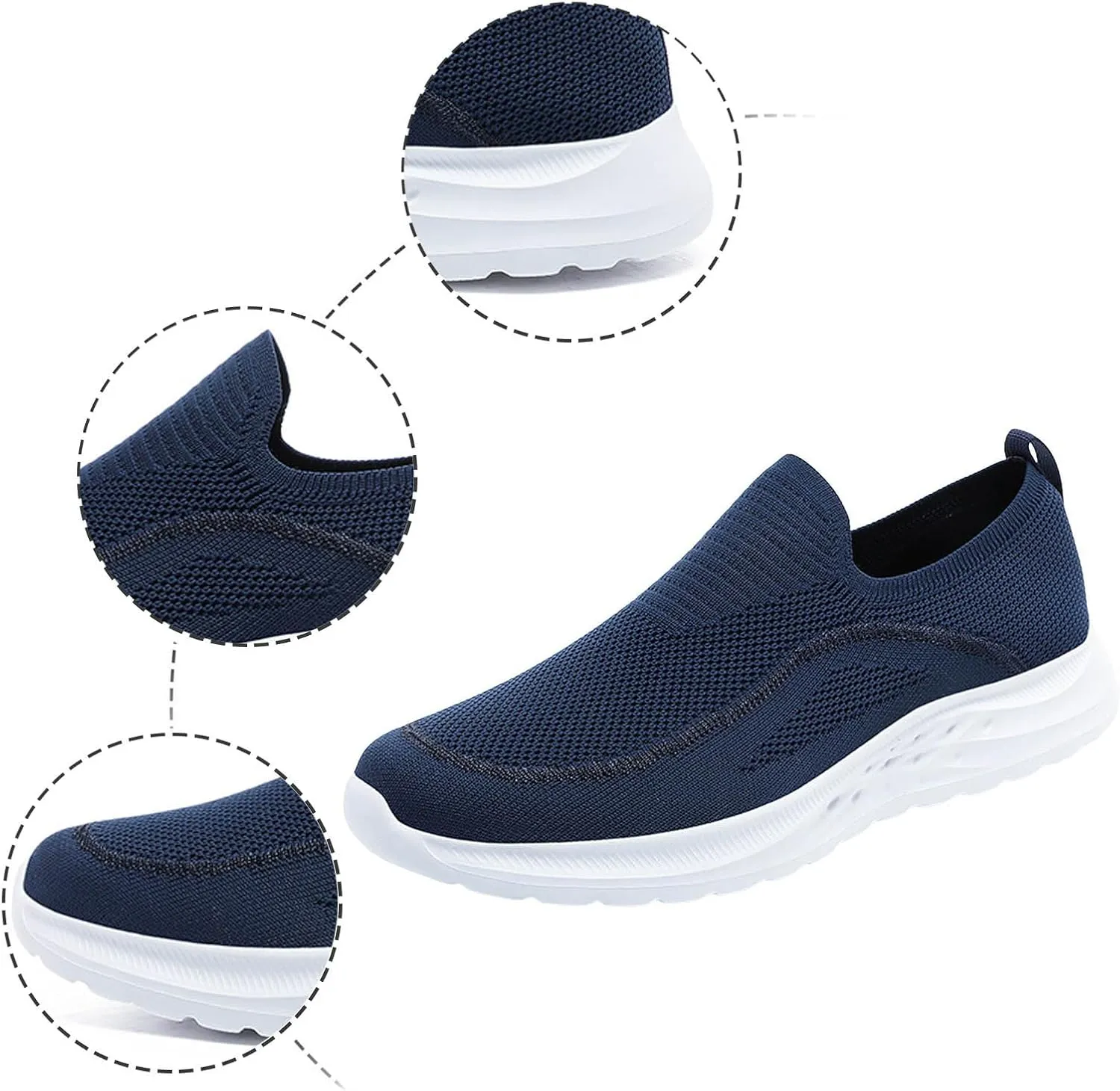 Men Sports Shoes Fashionable New Pattern Simple Solid Color Lightweight Flat Bottom Comfortable Slip On Sneaker Mens