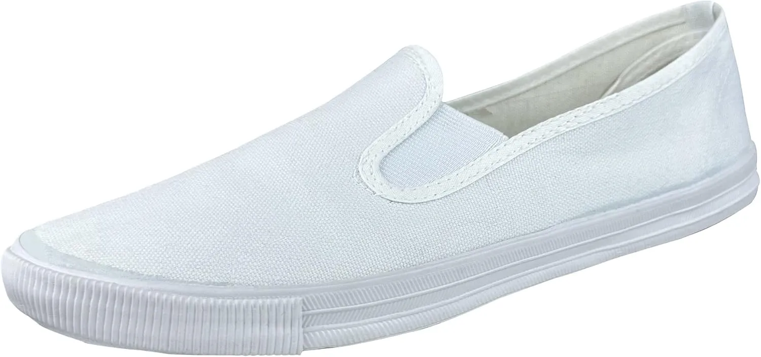 Men White Canvas Kong Fu Shoes Slip on Low-Top Women Tai Chi Flat Non Slip Casual Walking Shoes