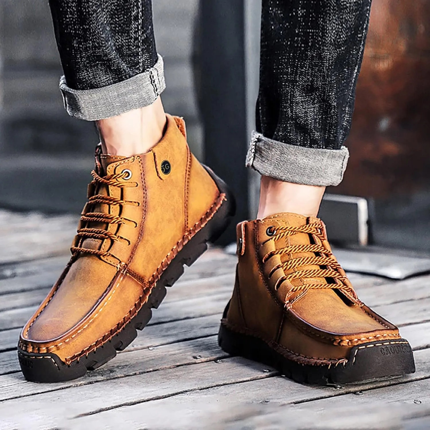 Men's British Large Casual Leather Foreign Trade Lace Up Sports Shoes Mens Sneaker