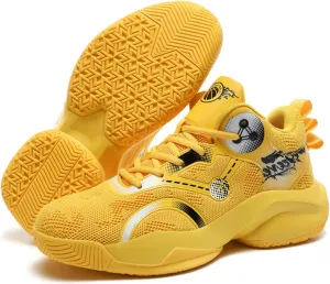 Mens Fashion Lace Up High-Top Mesh Cloth Basketball Shoes Comfortable Breathable Non-Slip Sneakers for Running Walking Training