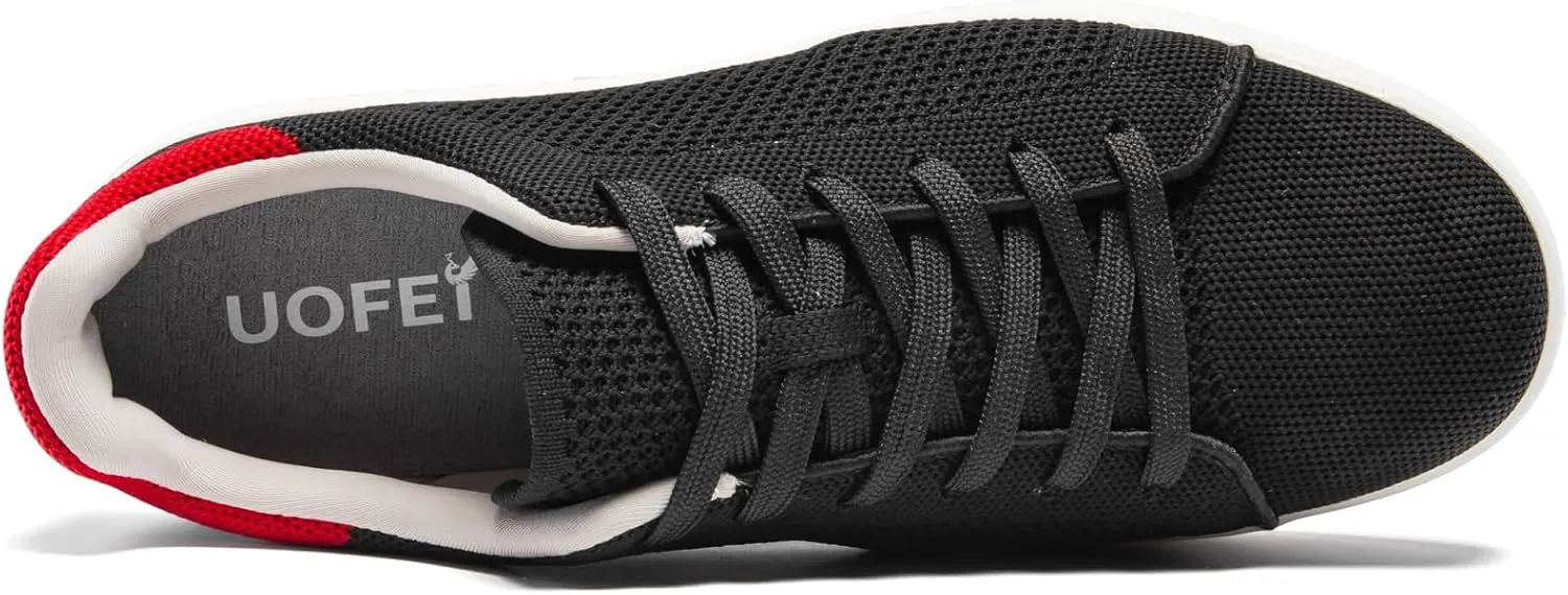 Men's Fashion Sneakers Flying Knitting Breathable Water Resistant Shoes Classic Low Top Lightweight Comfort Lace Up Sturdy Daily Casual Walking Skateboard Shoes for Male