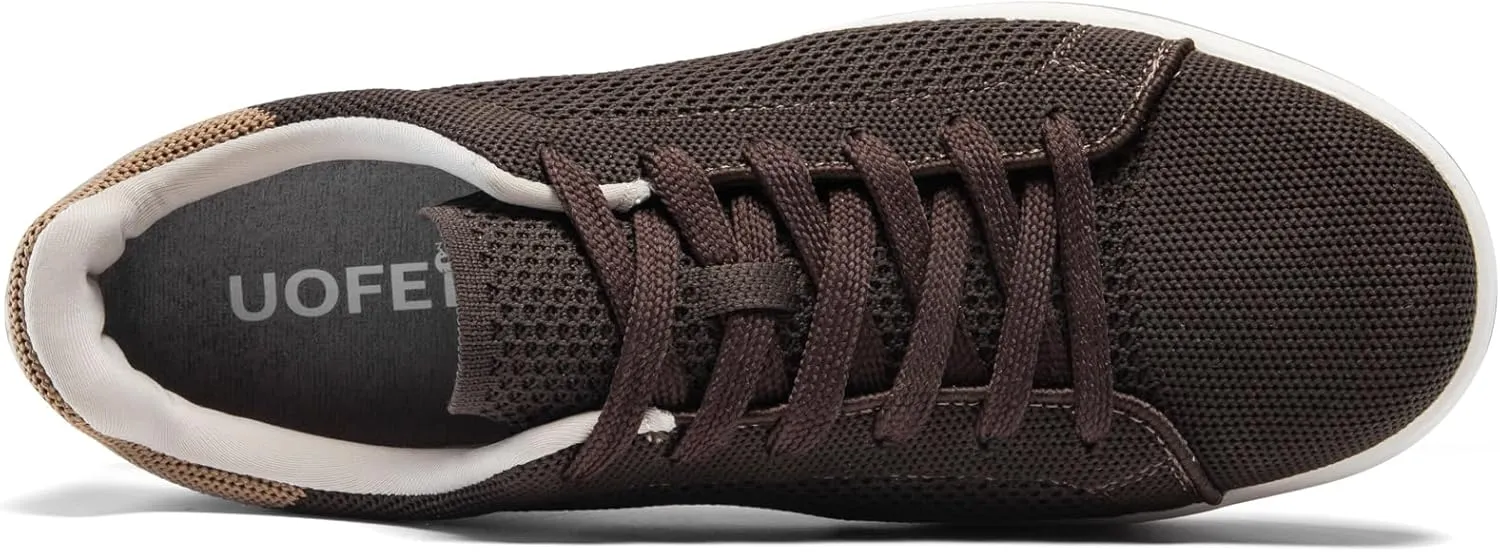 Men's Fashion Sneakers Flying Knitting Breathable Water Resistant Shoes Classic Low Top Lightweight Comfort Lace Up Sturdy Daily Casual Walking Skateboard Shoes for Male