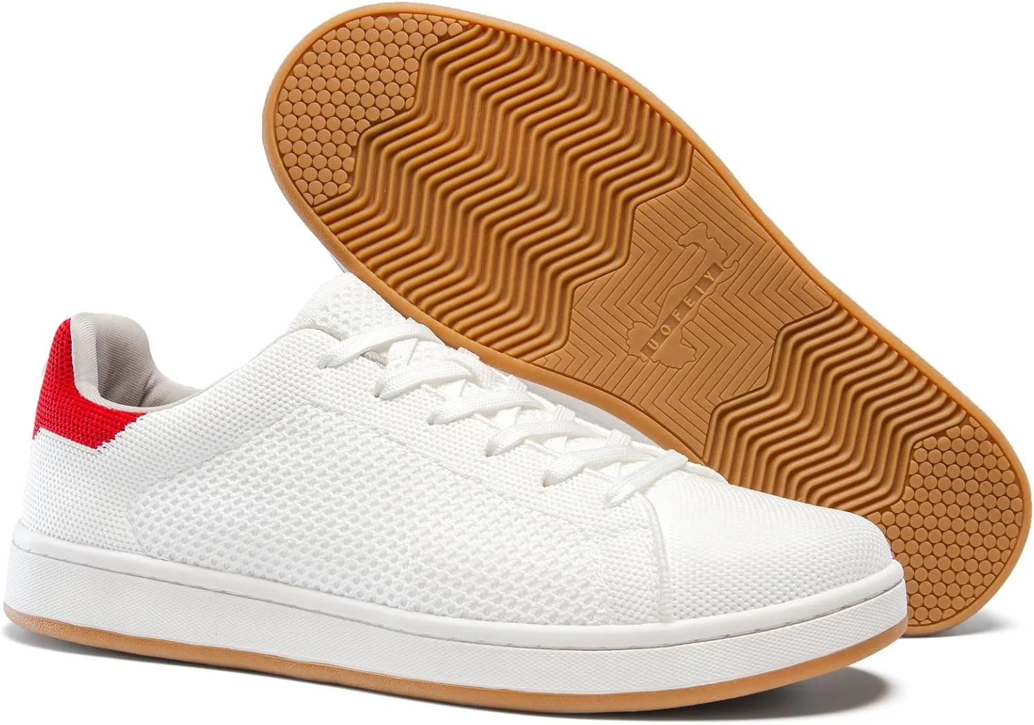 Men's Fashion Sneakers Flying Knitting Breathable Water Resistant Shoes Classic Low Top Lightweight Comfort Lace Up Sturdy Daily Casual Walking Skateboard Shoes for Male