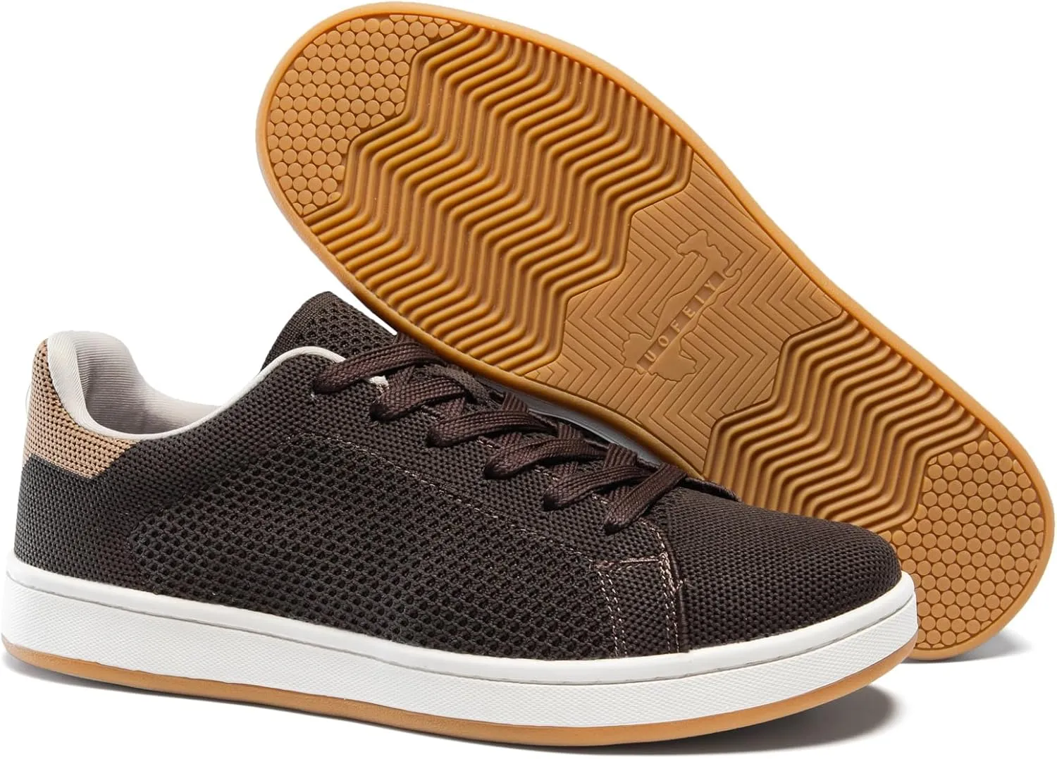 Men's Fashion Sneakers Flying Knitting Breathable Water Resistant Shoes Classic Low Top Lightweight Comfort Lace Up Sturdy Daily Casual Walking Skateboard Shoes for Male