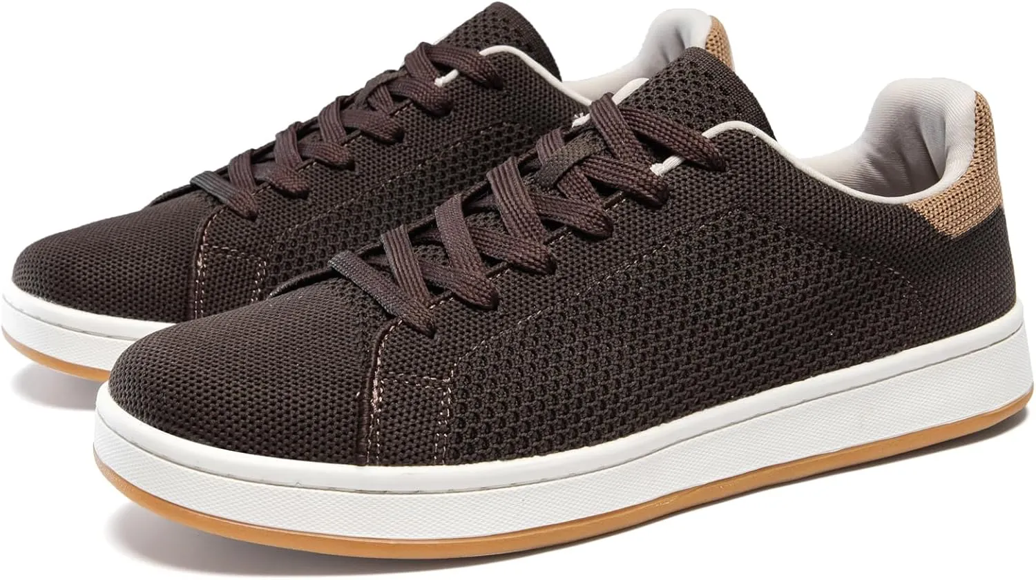 Men's Fashion Sneakers Flying Knitting Breathable Water Resistant Shoes Classic Low Top Lightweight Comfort Lace Up Sturdy Daily Casual Walking Skateboard Shoes for Male