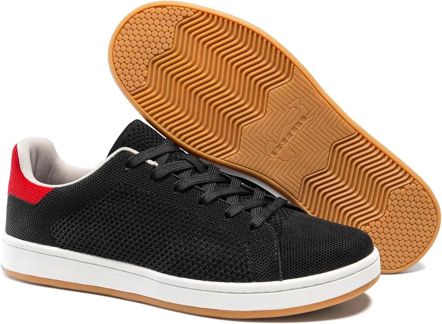 Men's Fashion Sneakers Flying Knitting Breathable Water Resistant Shoes Classic Low Top Lightweight Comfort Lace Up Sturdy Daily Casual Walking Skateboard Shoes for Male