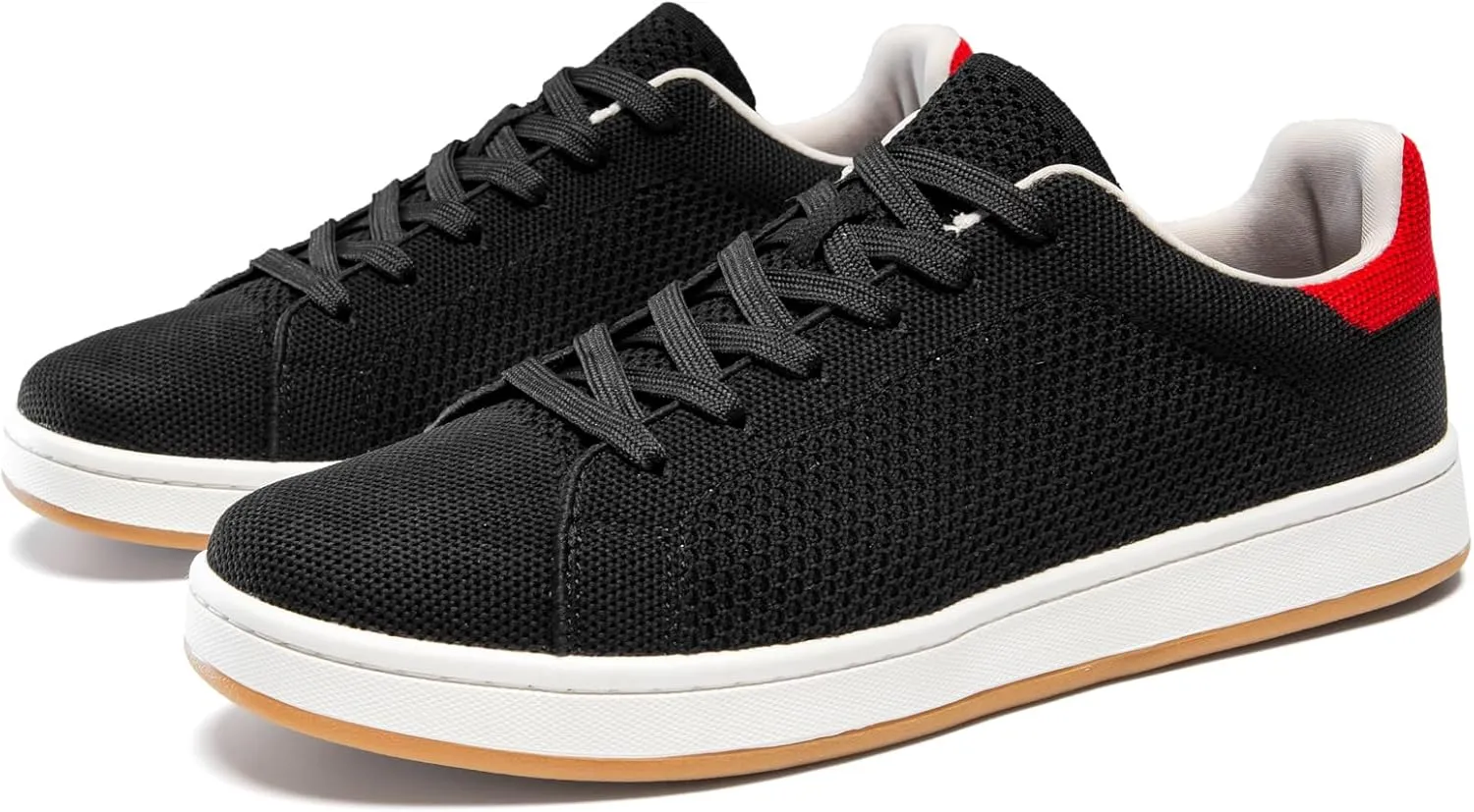 Men's Fashion Sneakers Flying Knitting Breathable Water Resistant Shoes Classic Low Top Lightweight Comfort Lace Up Sturdy Daily Casual Walking Skateboard Shoes for Male
