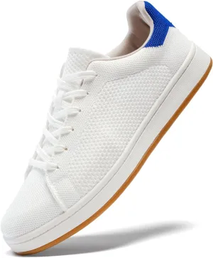 Men's Fashion Sneakers Flying Knitting Breathable Water Resistant Shoes Classic Low Top Lightweight Comfort Lace Up Sturdy Daily Casual Walking Skateboard Shoes for Male