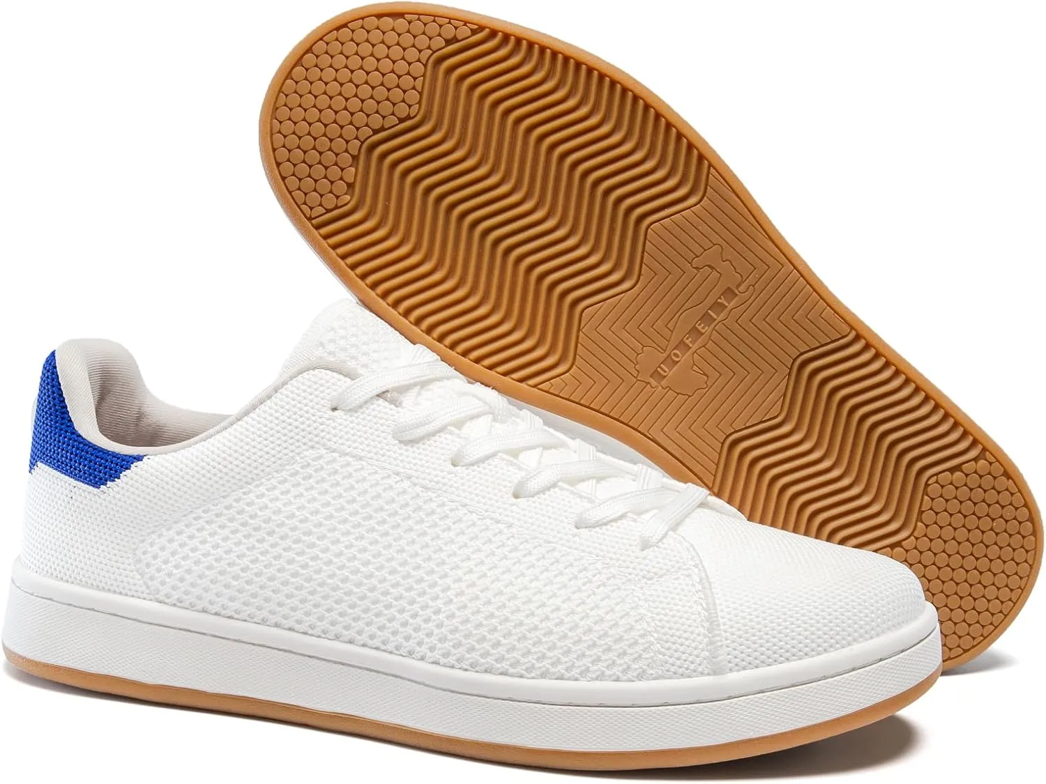 Men's Fashion Sneakers Flying Knitting Breathable Water Resistant Shoes Classic Low Top Lightweight Comfort Lace Up Sturdy Daily Casual Walking Skateboard Shoes for Male