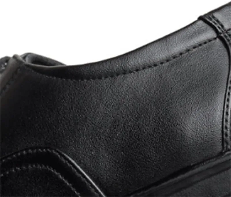 Men's Leather Shoes Black Classic Shoes Formal Business Dress Office Shoes Lace-Up Design Comfortable Round-Toe Soft Upper Sweat-Absorbing Breathable Sturdy Non-Slip(12)