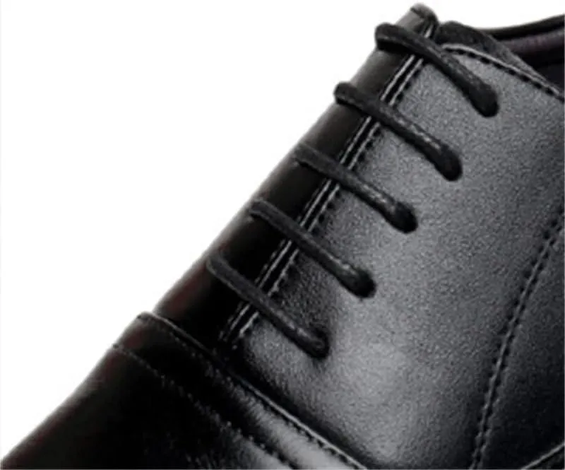 Men's Leather Shoes Black Classic Shoes Formal Business Dress Office Shoes Lace-Up Design Comfortable Round-Toe Soft Upper Sweat-Absorbing Breathable Sturdy Non-Slip(12)