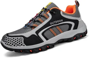 Men's Low-Top Hiking Shoe Lightweight All-Terrain Trekking Trails Shoes Anti Slip Sneaker All Weather Outdoor Camping Adventure Casual Walking Boot