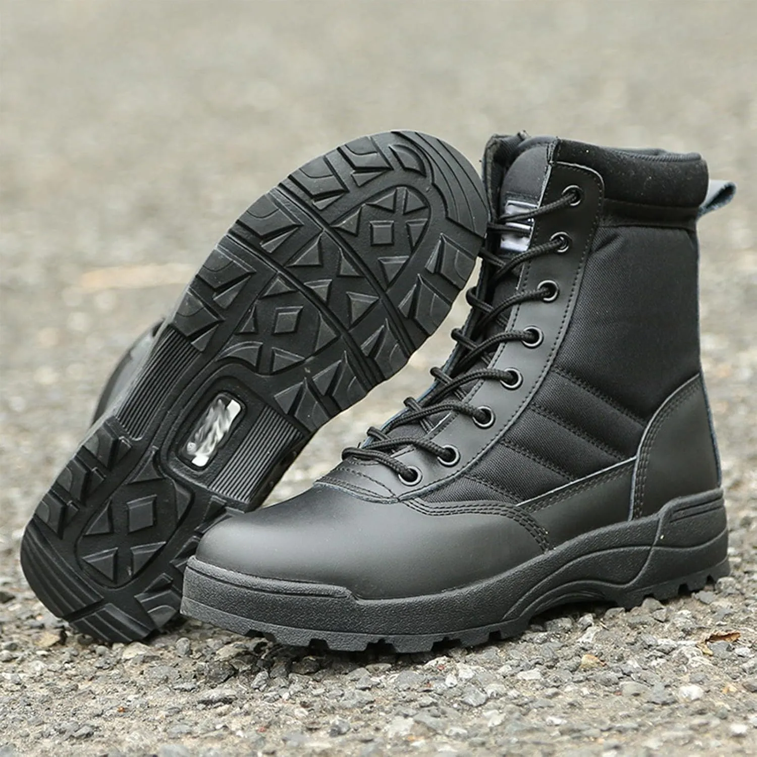 Men's Outdoor Tactical Combat Boots, Waterproof Army Boots, Lightweight and Sturdy Shoes for Hiking and Work