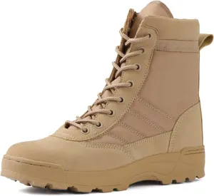 Men's Outdoor Tactical Combat Boots, Waterproof Army Boots, Lightweight and Sturdy Shoes for Hiking and Work