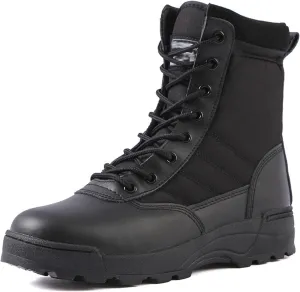 Men's Outdoor Tactical Combat Boots, Waterproof Army Boots, Lightweight and Sturdy Shoes for Hiking and Work